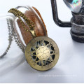 Fashion Non-Mainstream Hollow-out Alloy Flower Pendant Necklace